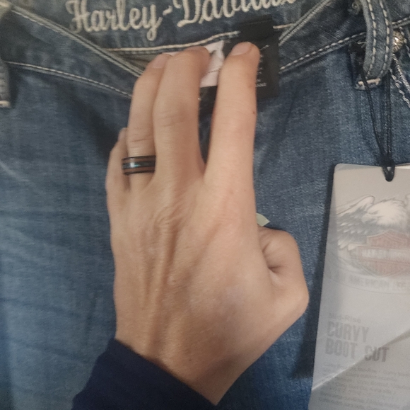 Harley Davidson jeans size 14 mid-rise curvey boot cut - Picture 4 of 8